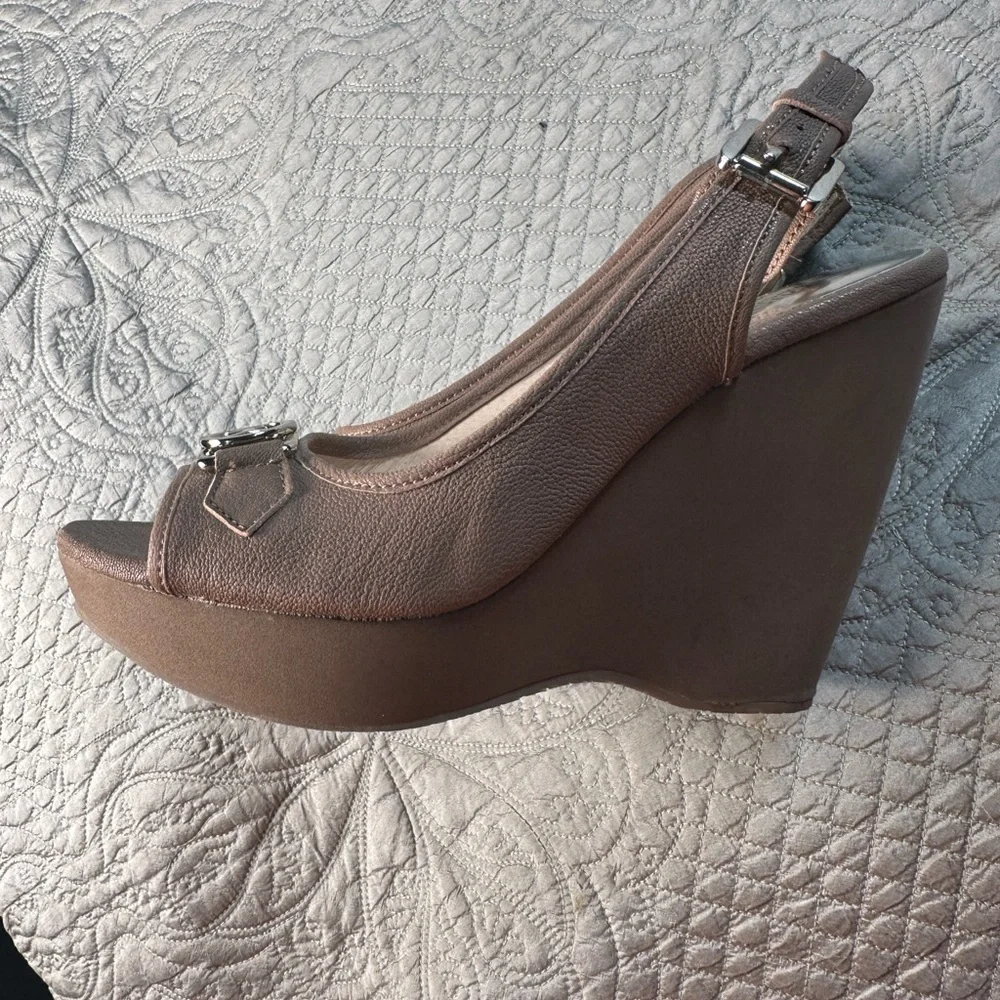 Michael Kors Tan Wedge Sandals